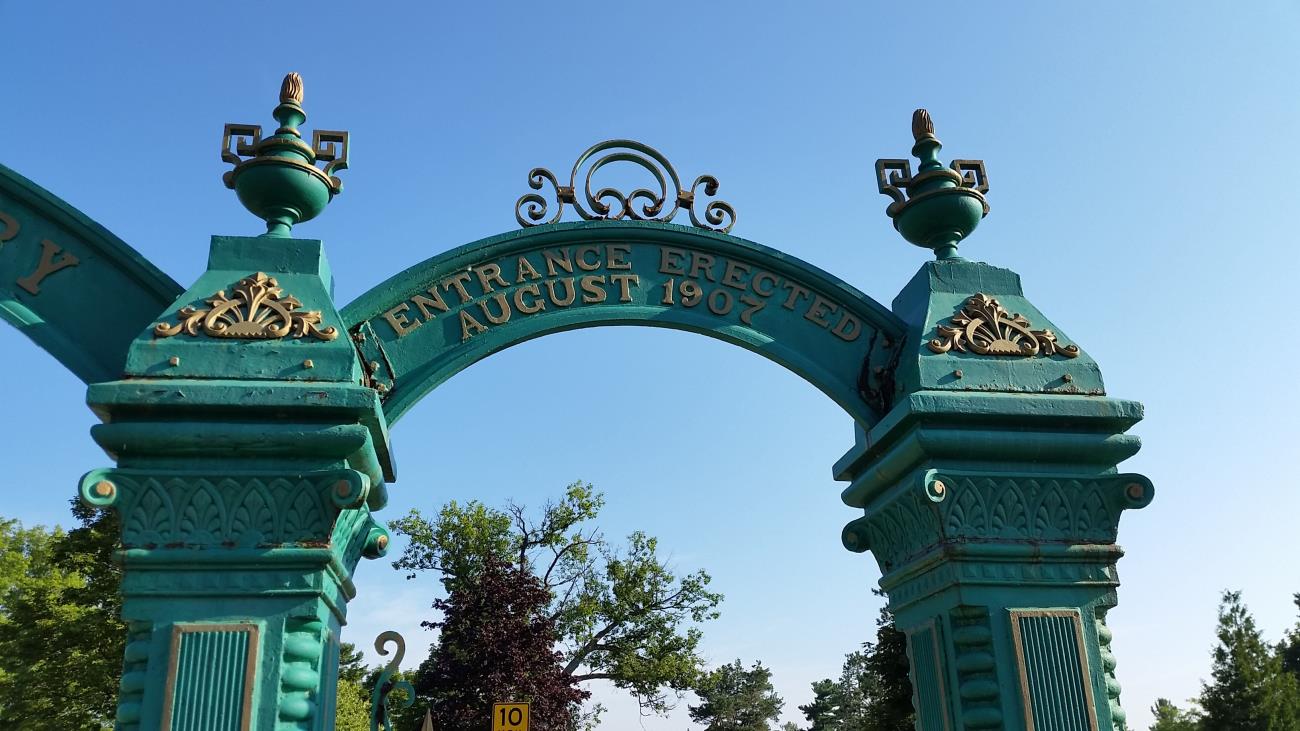 Evergreen Cemetery Entrance Gate