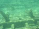 Hanging knees along the inside of the hull.