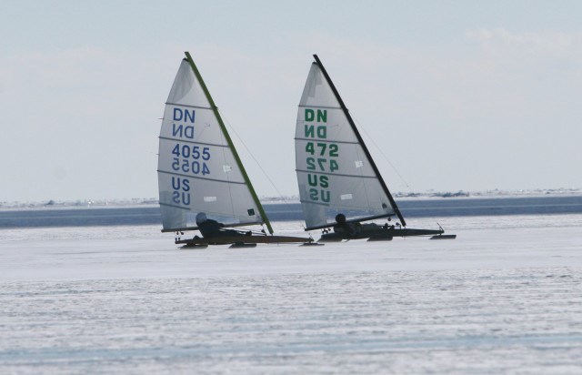 Ice sailing on Tawas Bay