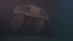 Inverted hull with anchor.