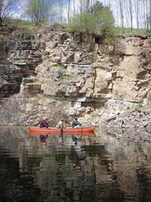 Canoeing across the floor of Mystery Valley