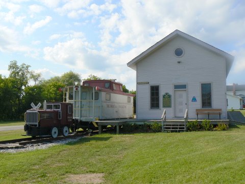depot train michigan lincoln northeast caboose remaining switching actual includes kind display last