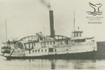 Paddle wheel steamboat.