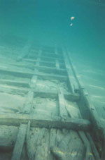 Port side showing railing and interior frames.