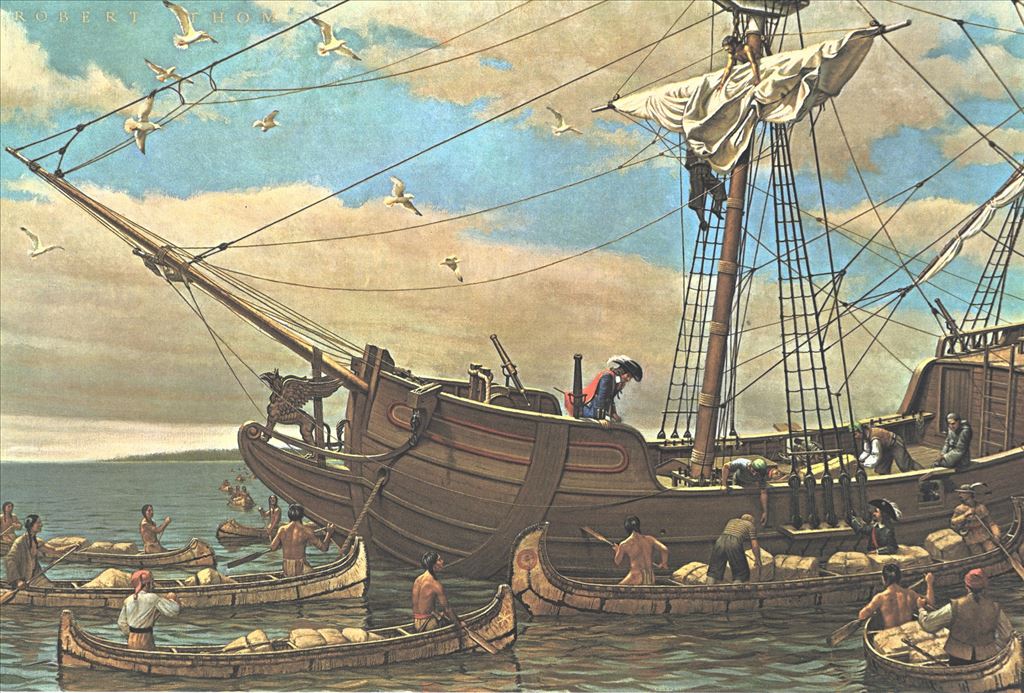 LaSalles Griffon, Painting by Robert Thom