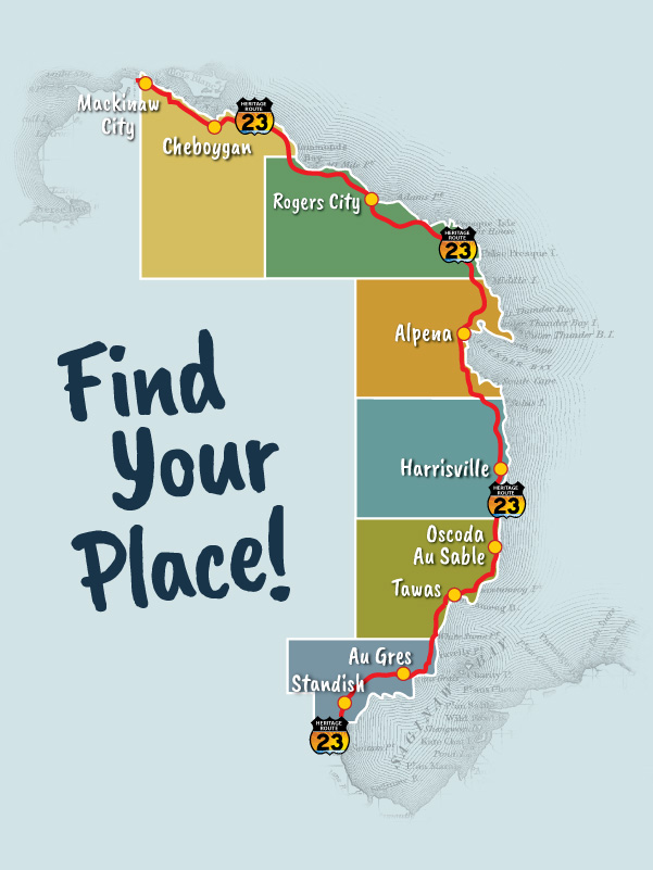 US-23 Route Map - Find Your Place